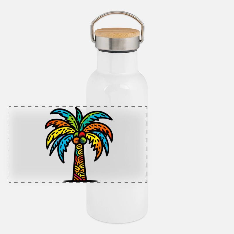 Palmier Gourde isotherme avec bouchon en bambou