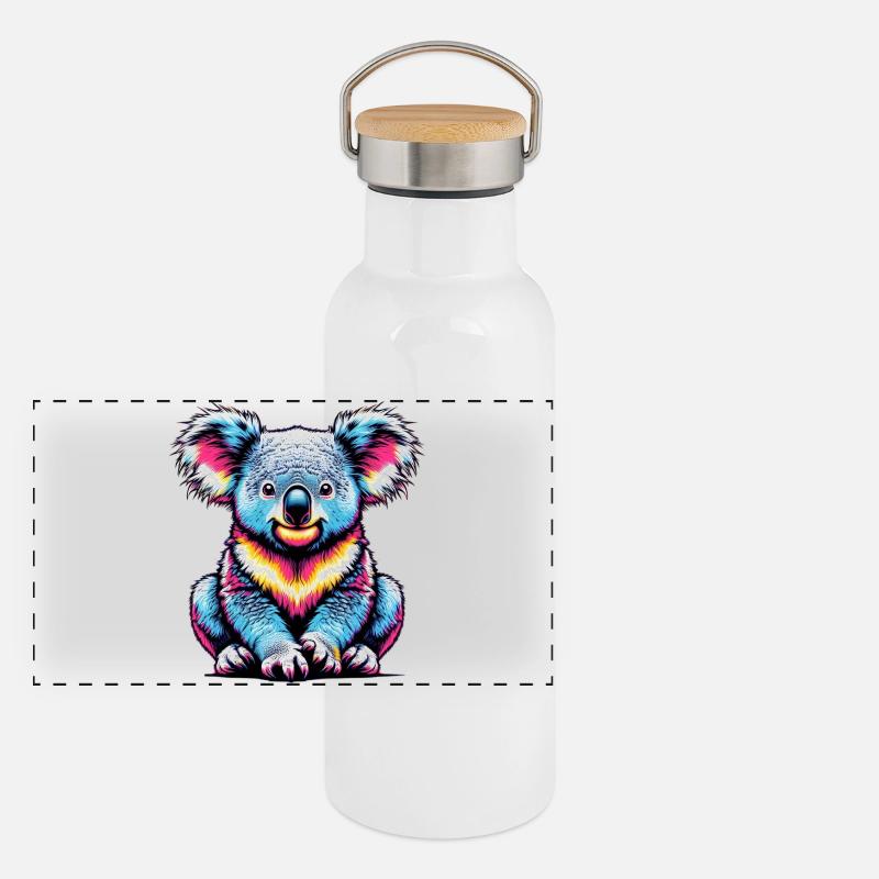Koala Panoramic Thermal Bottle with Bamboo Lid