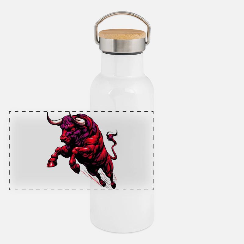 Taureau Gourde isotherme avec bouchon en bambou