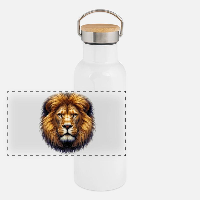 Lion Panoramic Thermal Bottle with Bamboo Lid