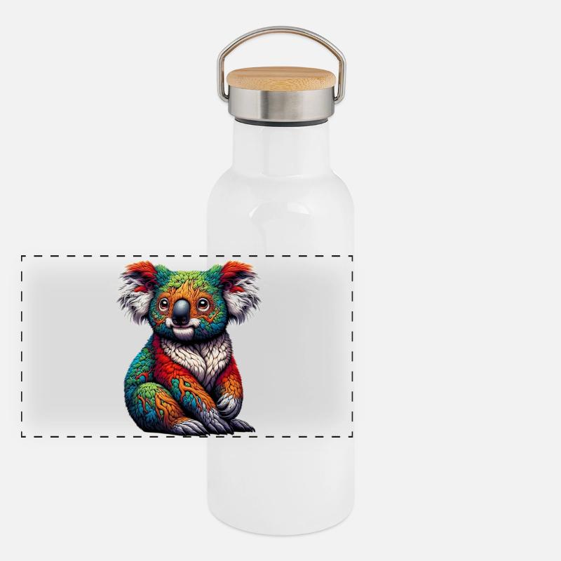 Koala Panorama Thermosflasche mit Bambusdeckel