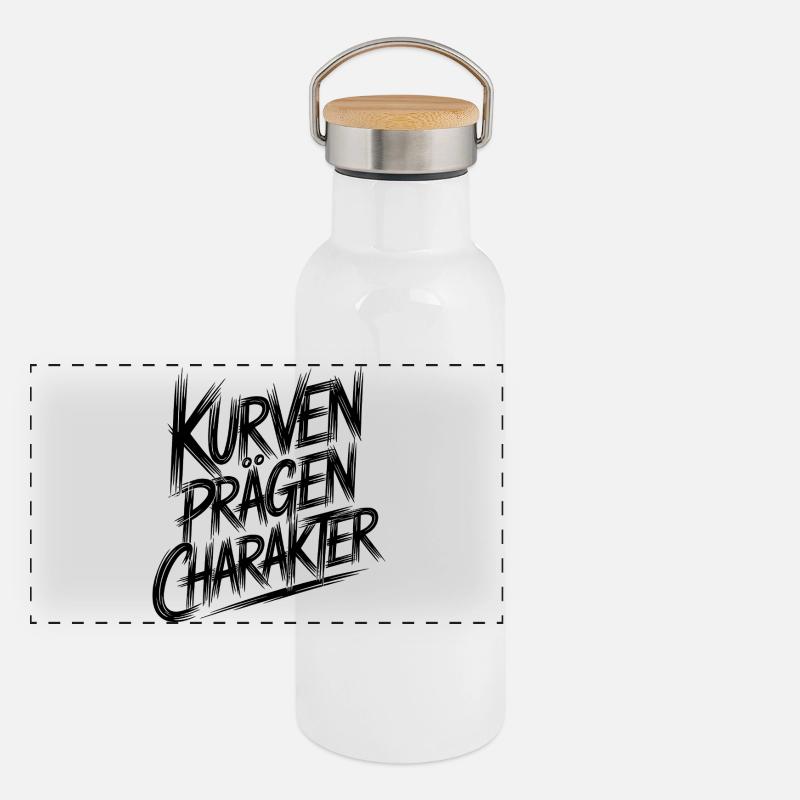 Curves shape character Panoramic Thermal Bottle with Bamboo Lid