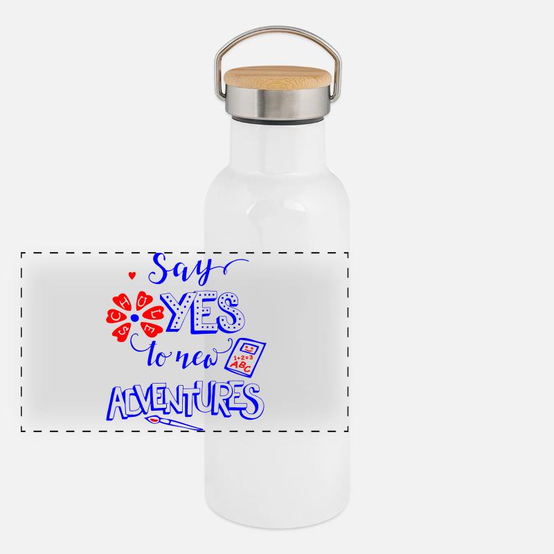 Panorama Thermosflasche mit Bambusdeckel