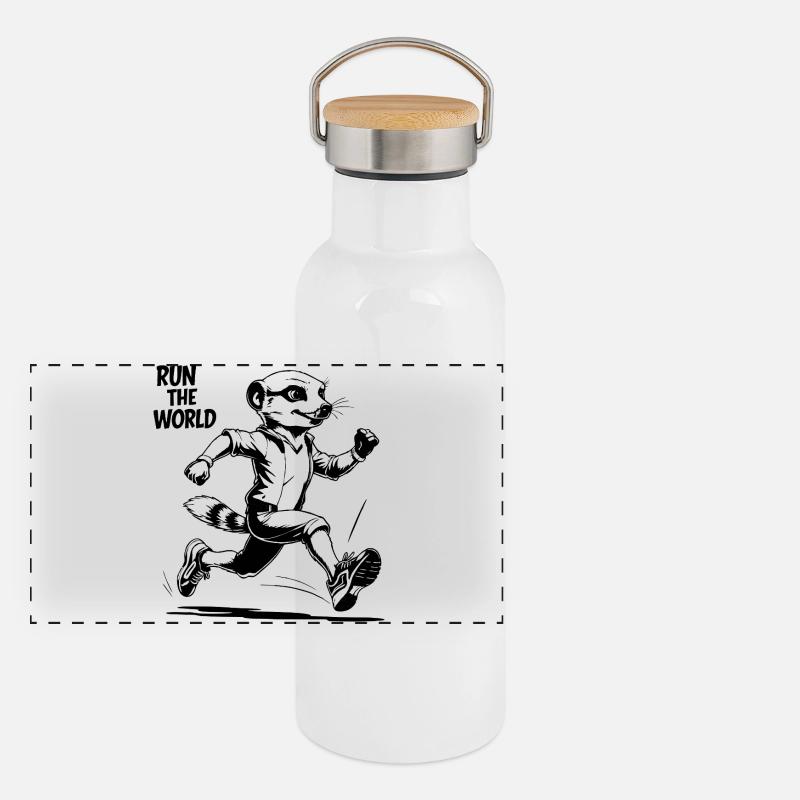 Meerkat, en course Gourde isotherme avec bouchon en bambou