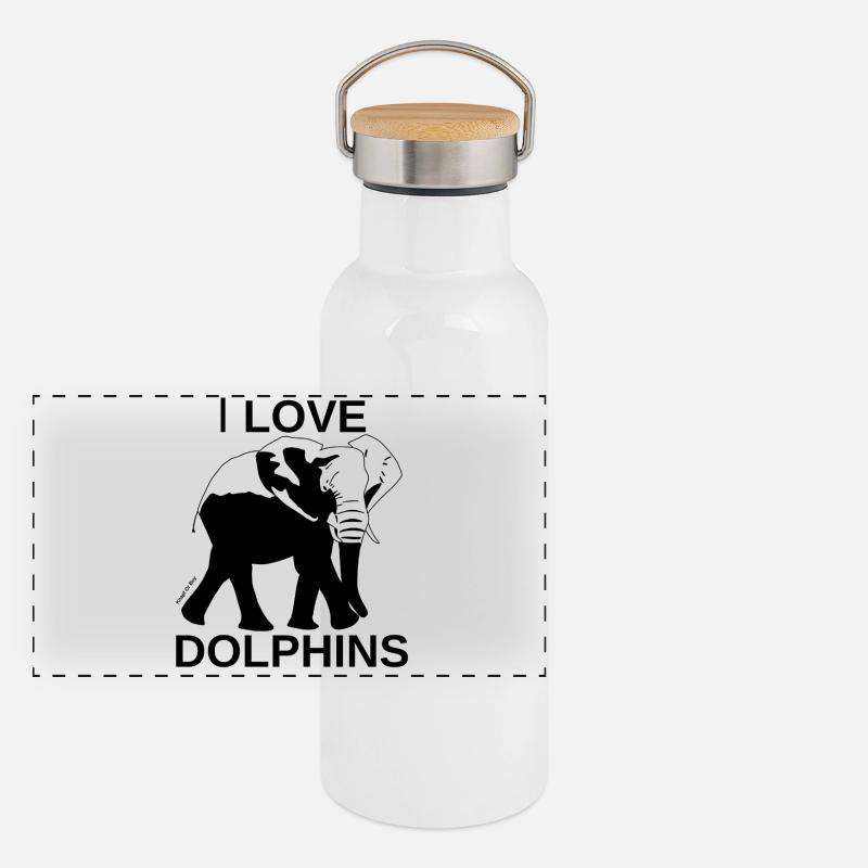 Love animals Panoramic Thermal Bottle with Bamboo Lid