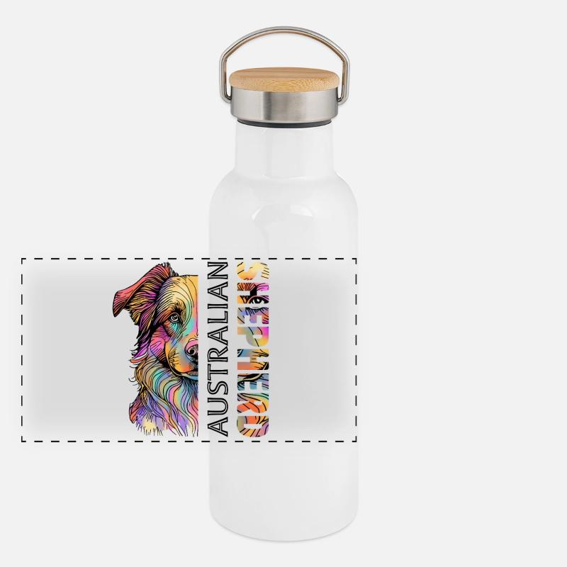 Panorama Thermosflasche mit Bambusdeckel