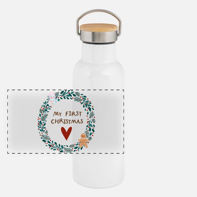 Mon premier Noël – Body pour bébé Noël Gourde isotherme avec bouchon en bambou