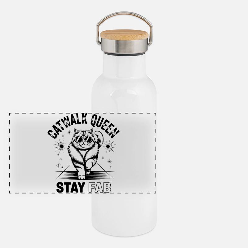 Reine des podiums Reste Fab Gourde isotherme avec bouchon en bambou