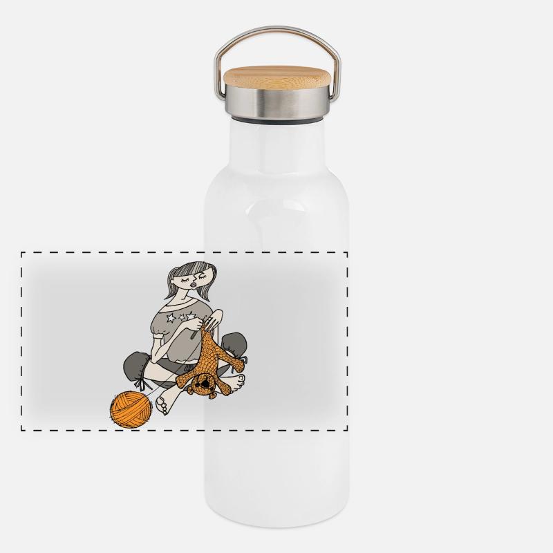Crochet is fun Panoramic Thermal Bottle with Bamboo Lid