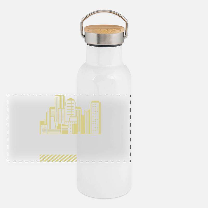 Boston City Pride Tee Panorama Thermosflasche mit Bambusdeckel