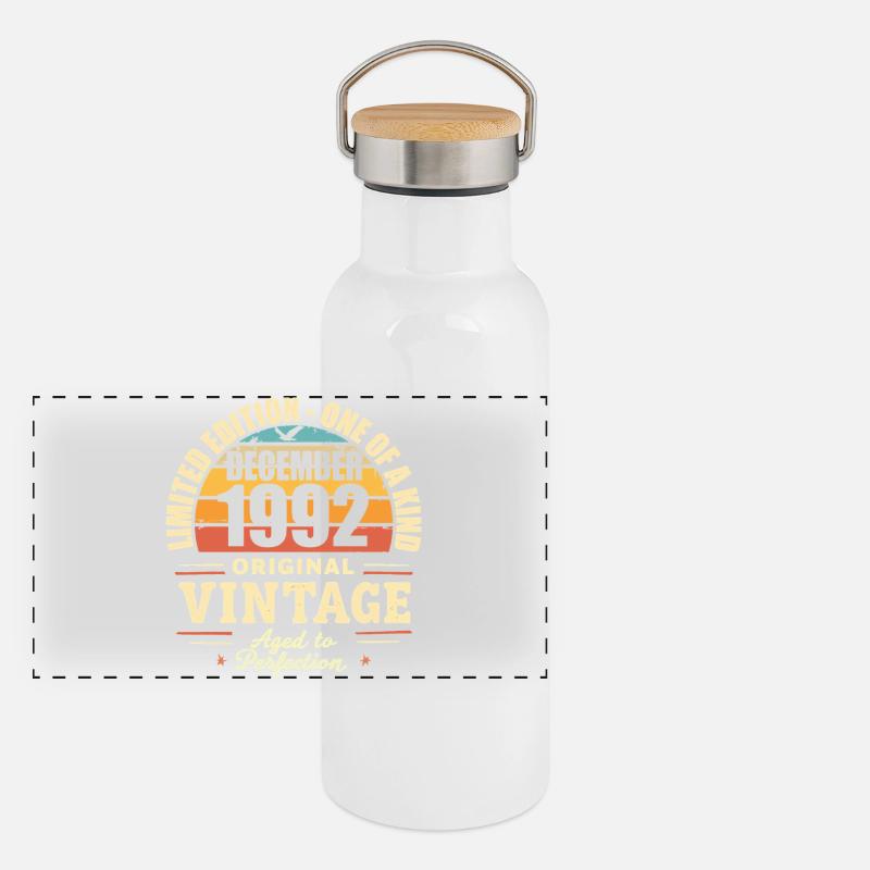 Geburtstagsfeier Dezember 1992 - Dezember 1992 Panorama Thermosflasche mit Bambusdeckel