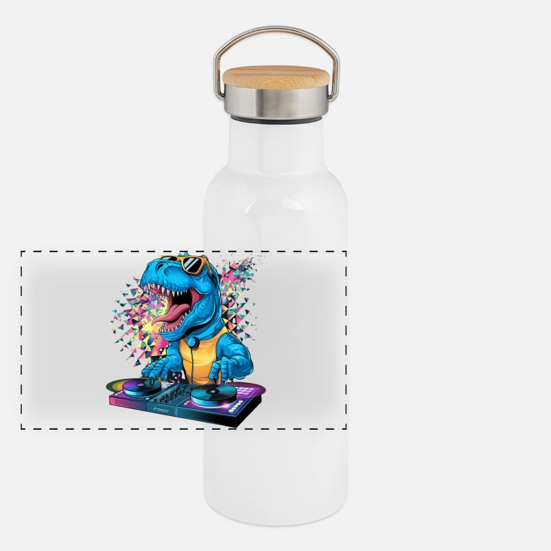 Dino DJ Gourde isotherme avec bouchon en bambou