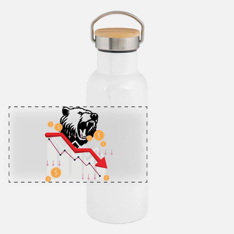 Panorama Thermosflasche mit Bambusdeckel