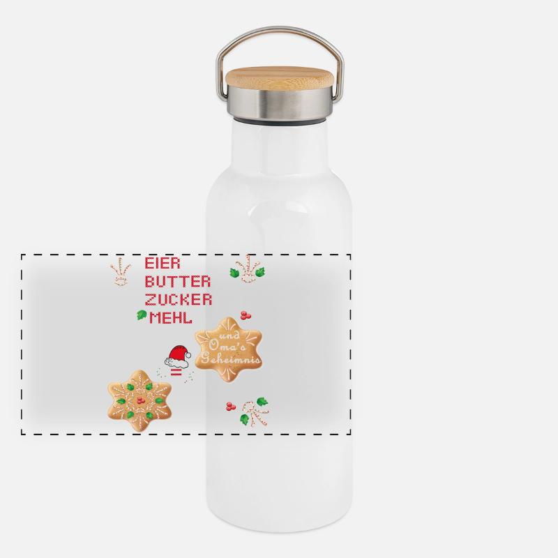 Biscuits de Noël Gourde isotherme avec bouchon en bambou