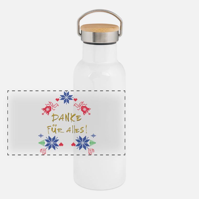 Thanks for everything Panoramic Thermal Bottle with Bamboo Lid
