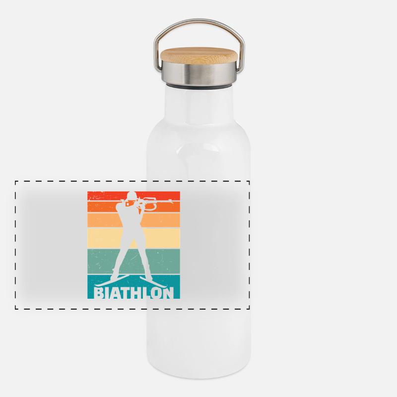 Panorama Thermosflasche mit Bambusdeckel