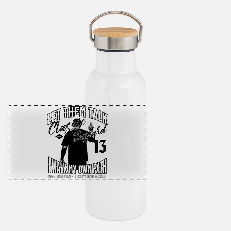 Motards – Let Them Talk – Biker Design Gourde isotherme avec bouchon en bambou