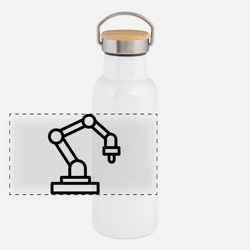 Panorama Thermosflasche mit Bambusdeckel
