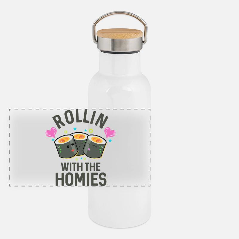 Rollin mit den Homies Panorama Thermosflasche mit Bambusdeckel