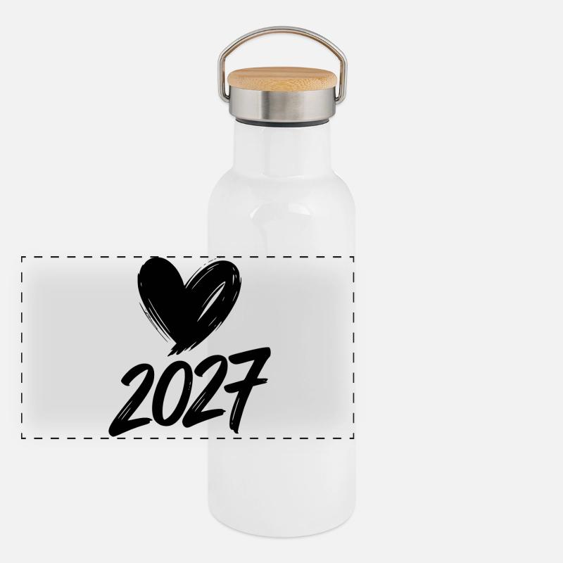 Panorama Thermosflasche mit Bambusdeckel