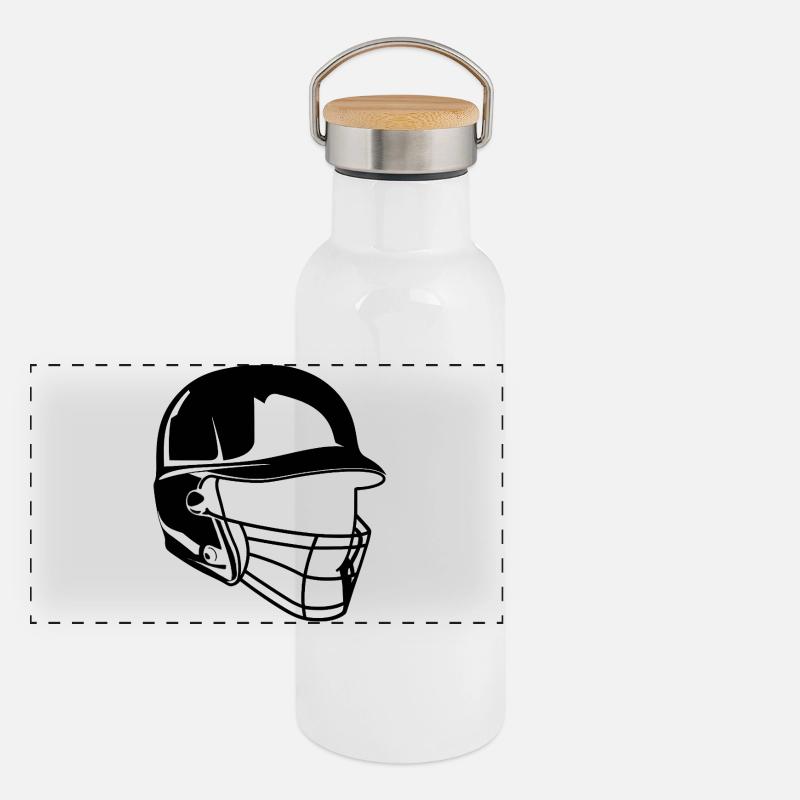 Casque de baseball Gourde isotherme avec bouchon en bambou