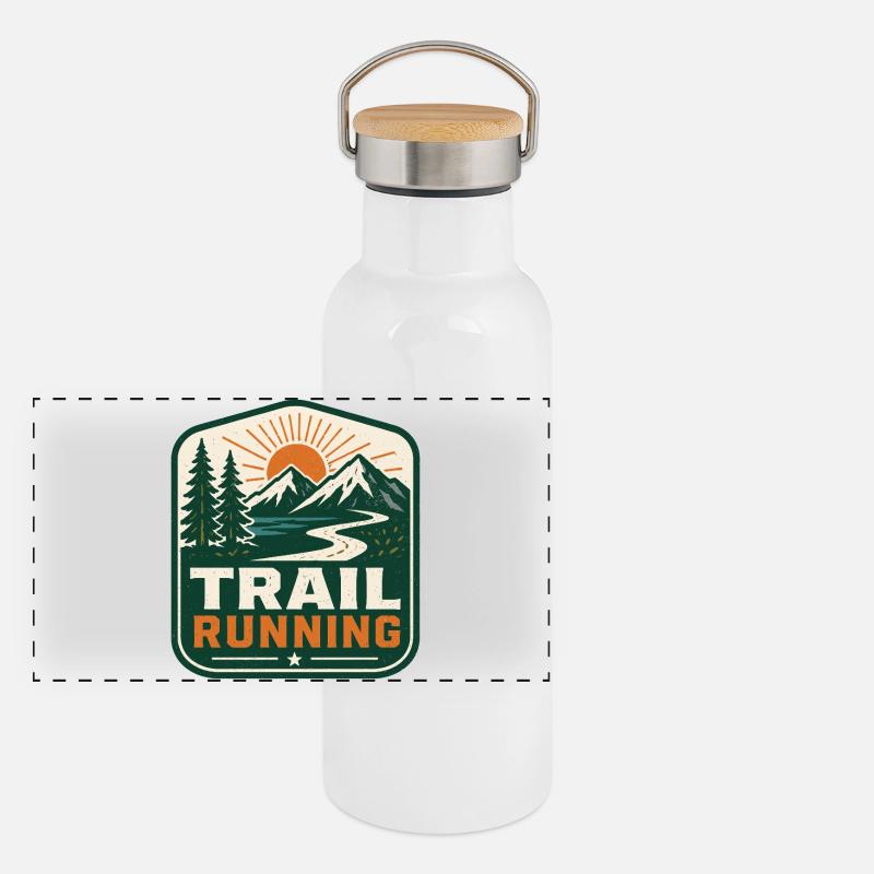 Trail Running Panoramic Thermal Bottle with Bamboo Lid