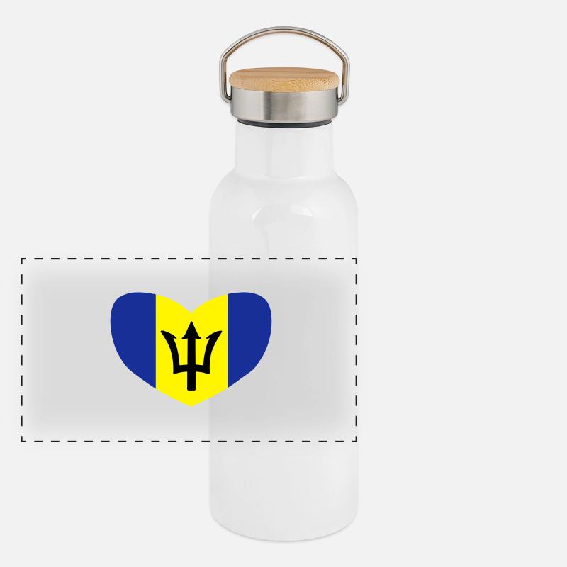 I love Barbados Gourde isotherme avec bouchon en bambou