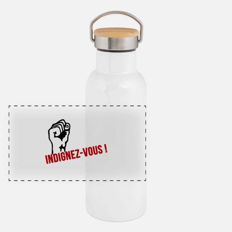indignez vous Gourde isotherme avec bouchon en bambou