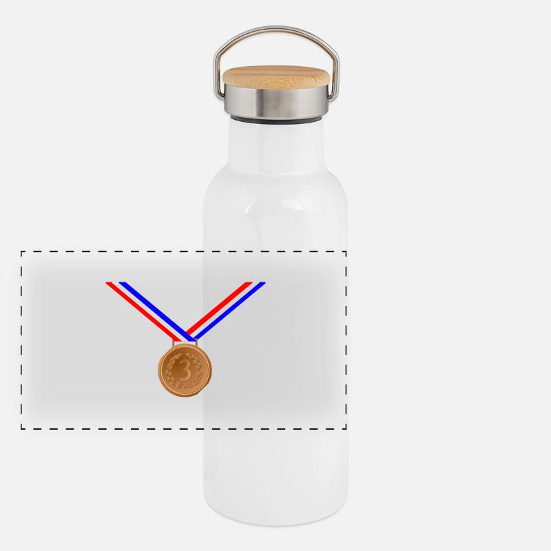 Bronzemedaille 3. Panorama Thermosflasche mit Bambusdeckel