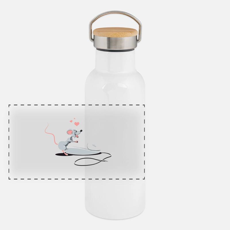 The Mouse... Gourde isotherme avec bouchon en bambou