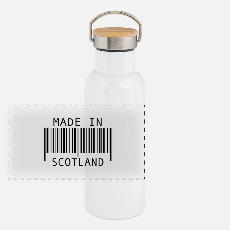 in Schottland gemacht Panorama Thermosflasche mit Bambusdeckel