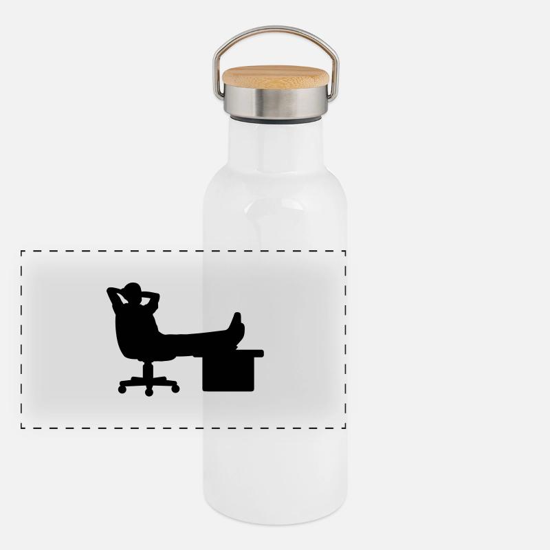 relax_f1 Gourde isotherme avec bouchon en bambou