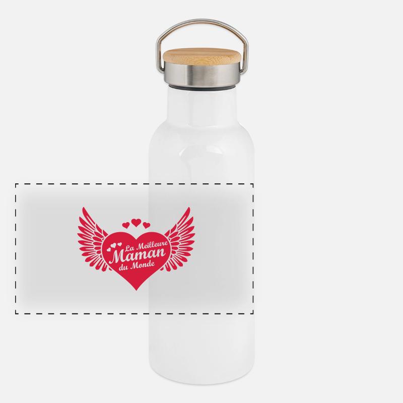 maman Gourde isotherme avec bouchon en bambou