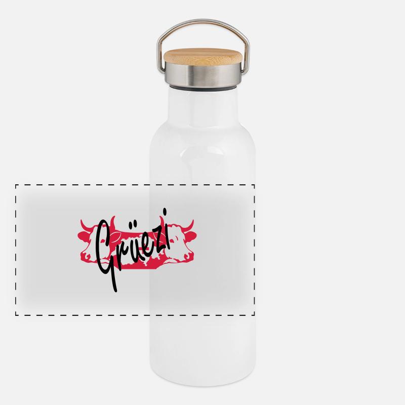 grüezi Panorama Thermosflasche mit Bambusdeckel