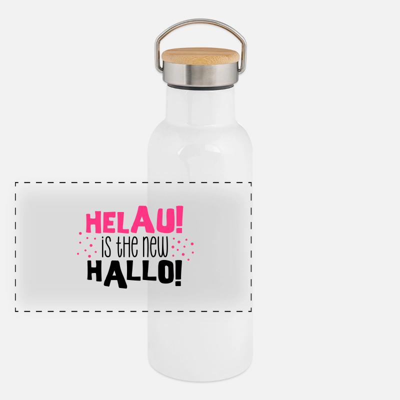 Fasching - Karneval - Fastnacht - Helau - 2C Panorama Thermosflasche mit Bambusdeckel