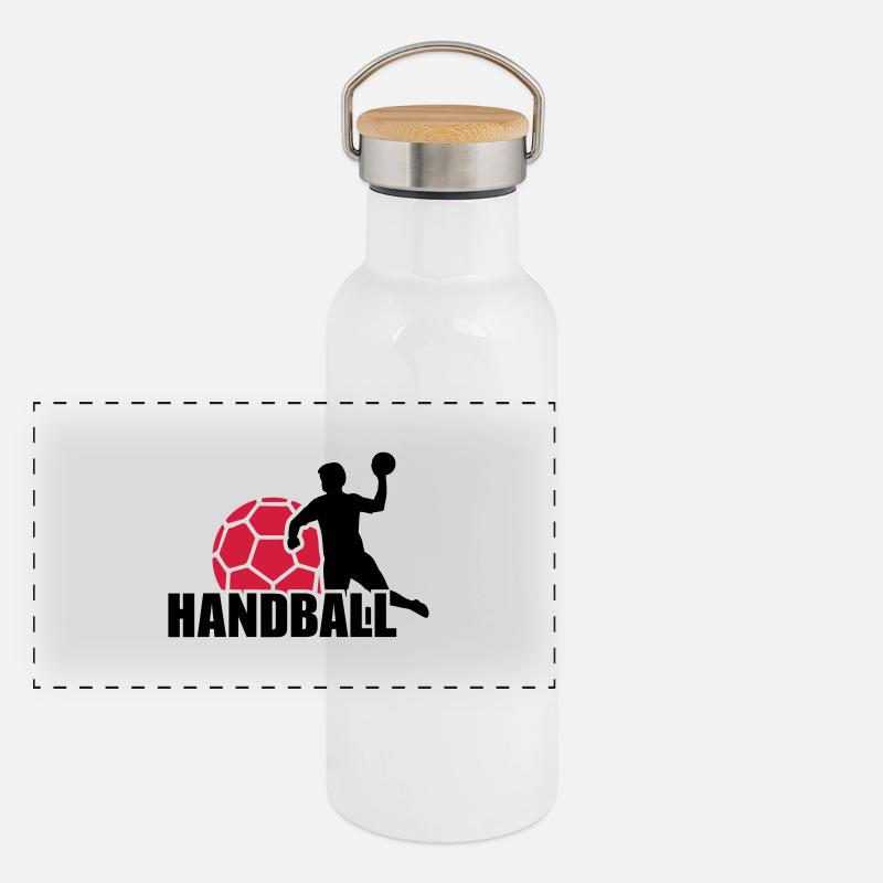 Handball Panoramic Thermal Bottle with Bamboo Lid