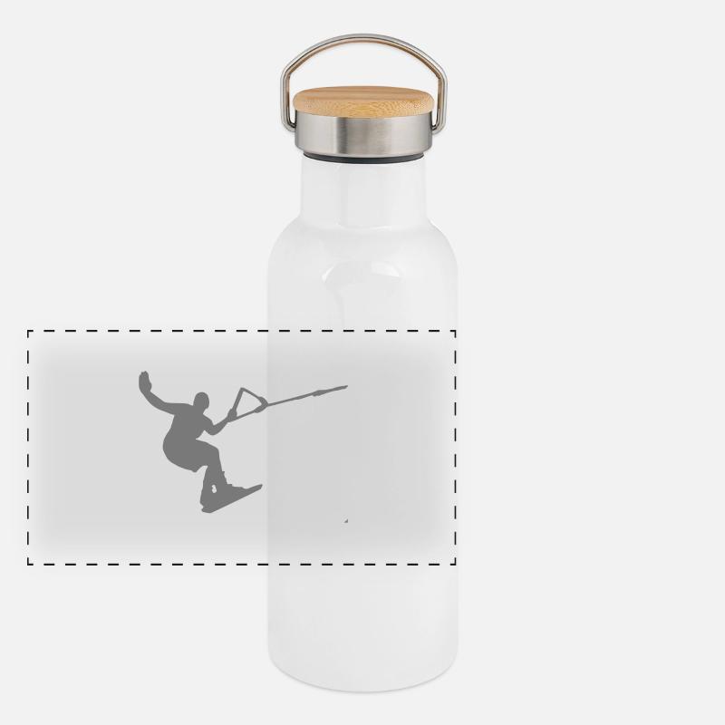 Panorama Thermosflasche mit Bambusdeckel