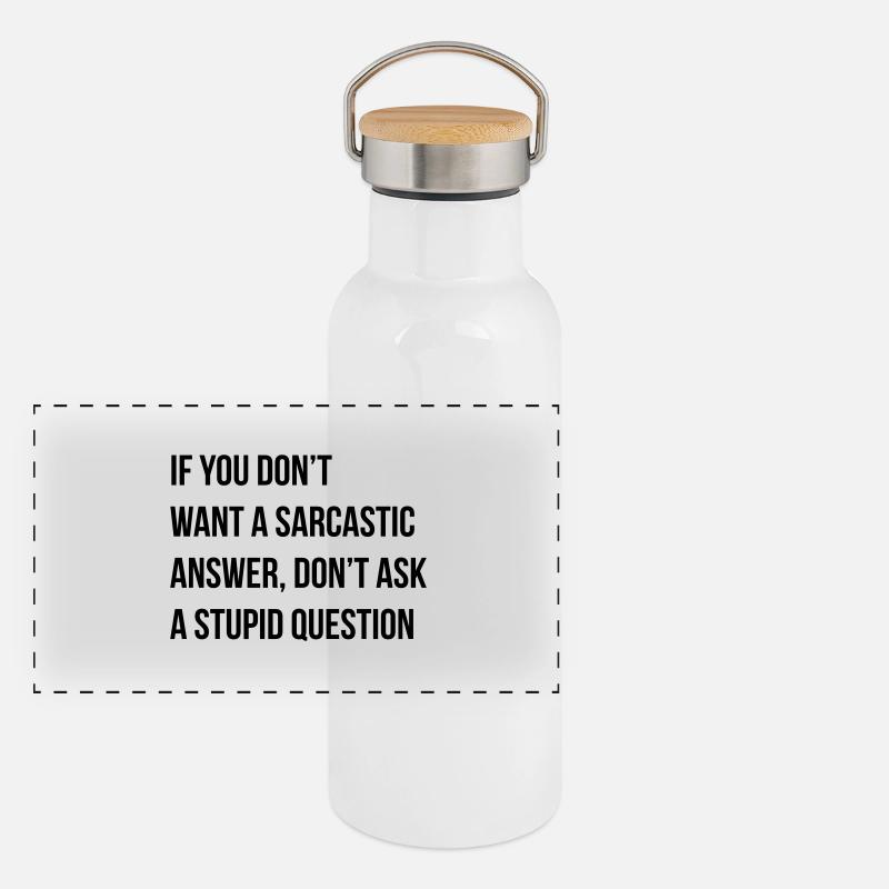 sarcastic comment Panorama Thermosflasche mit Bambusdeckel