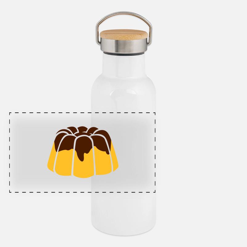 Pudding Panorama Thermosflasche mit Bambusdeckel