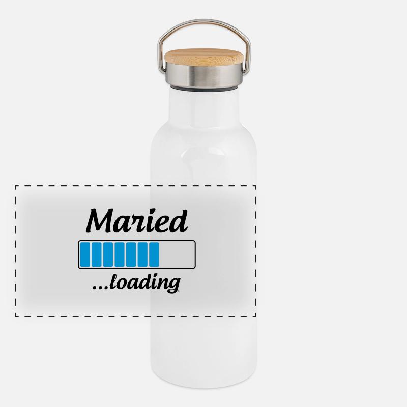 Maried ...loading - Wedding Gourde isotherme avec bouchon en bambou