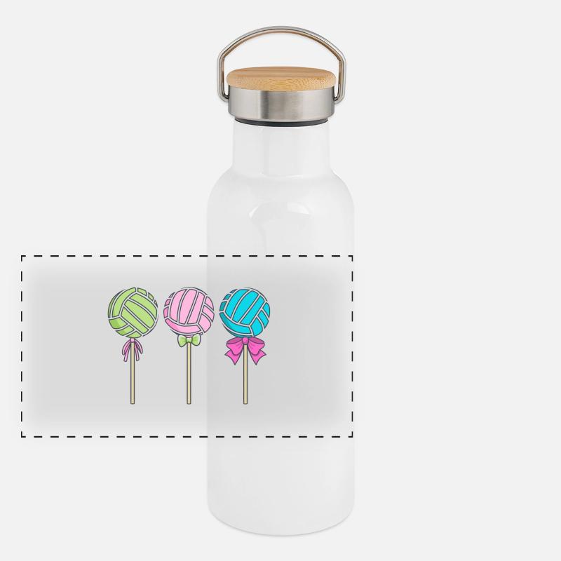 Candy Volley Gourde isotherme avec bouchon en bambou