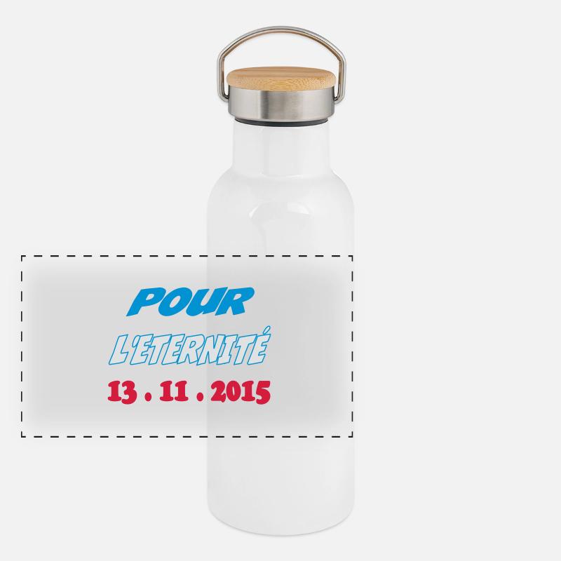 Pour l'éternité Gourde isotherme avec bouchon en bambou