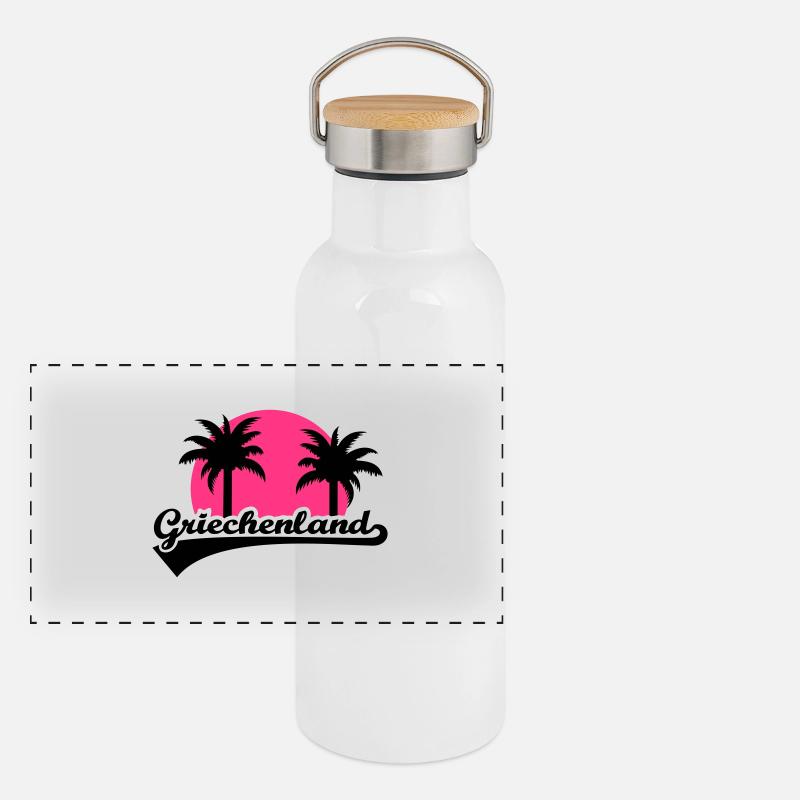 Panorama Thermosflasche mit Bambusdeckel