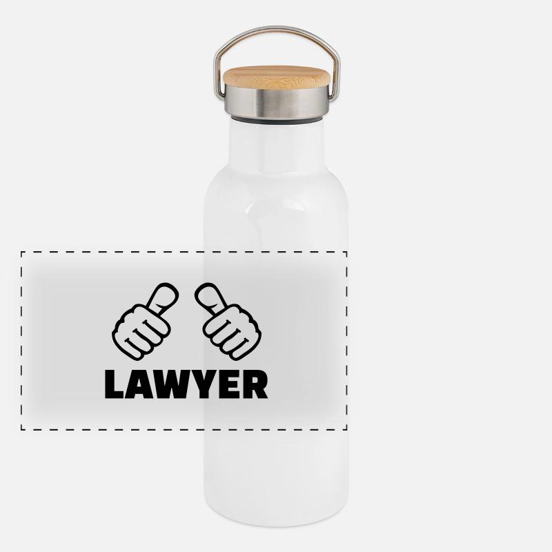 Anwalt Panorama Thermosflasche mit Bambusdeckel