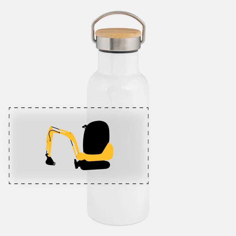 Panorama Thermosflasche mit Bambusdeckel