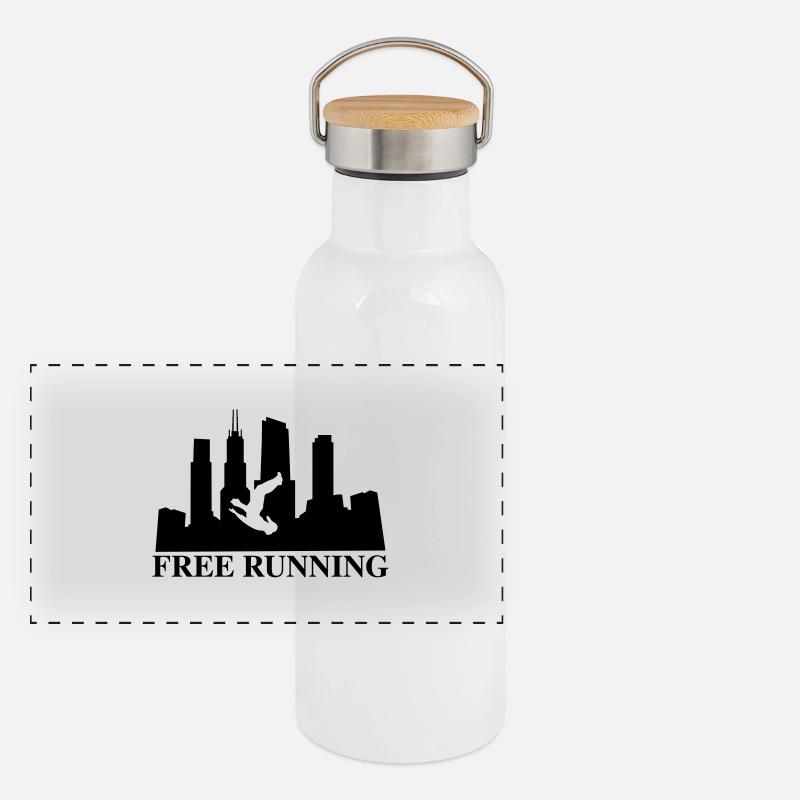 freerunning Panorama Thermosflasche mit Bambusdeckel