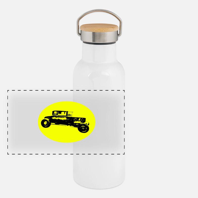 Car Panoramic Thermal Bottle with Bamboo Lid
