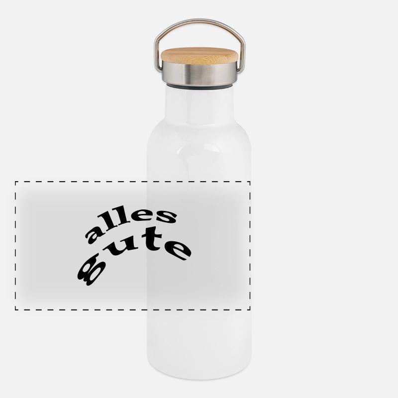 alles gute Panorama Thermosflasche mit Bambusdeckel