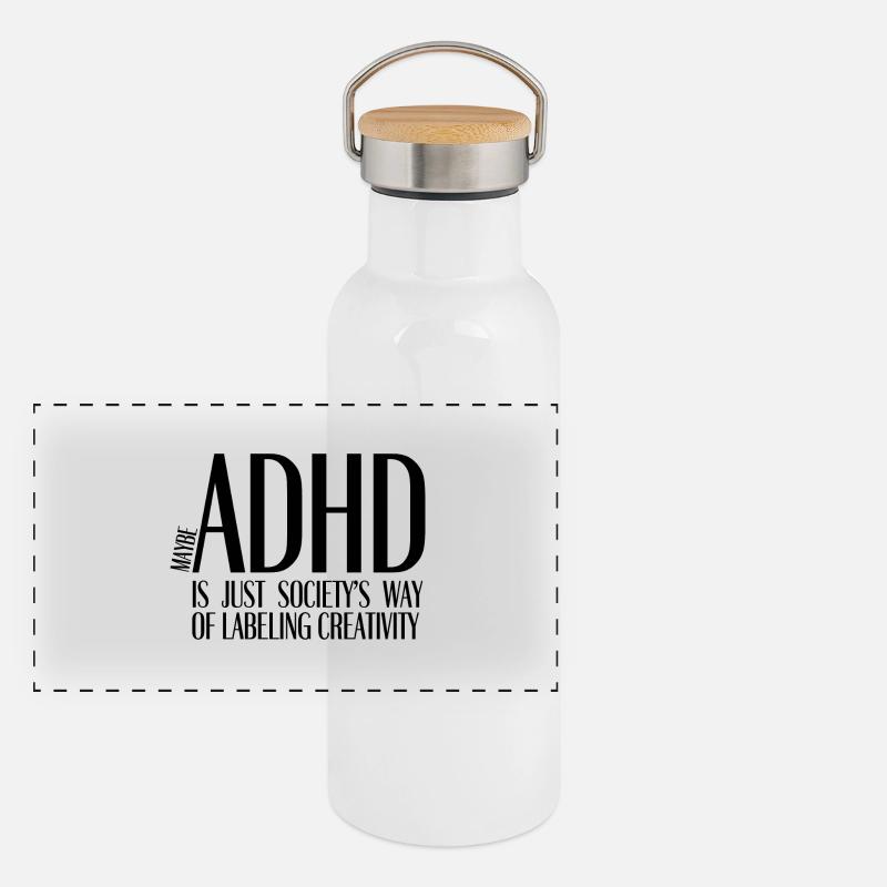 ADHD Is Just Society’s Way of Labeling Creativity Panorama Thermosflasche mit Bambusdeckel