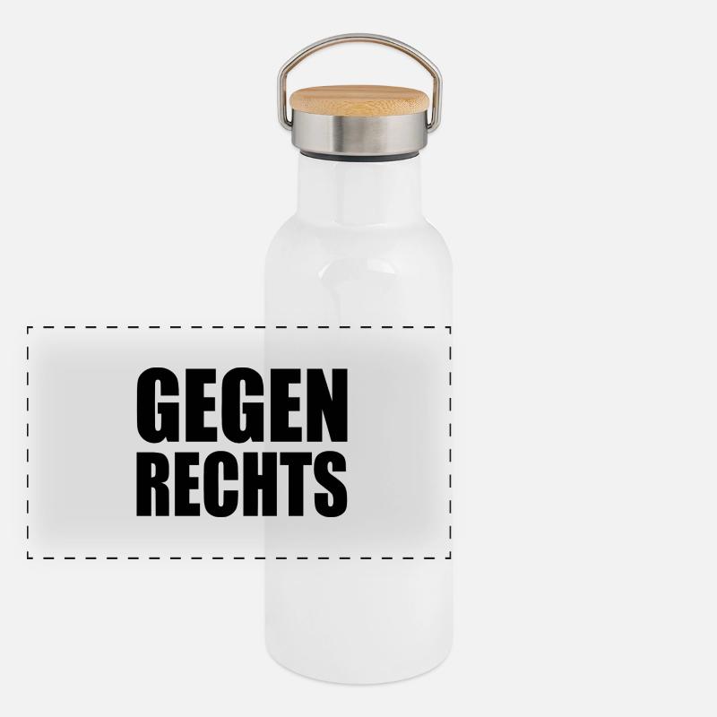 Gegen rechts Panorama Thermosflasche mit Bambusdeckel